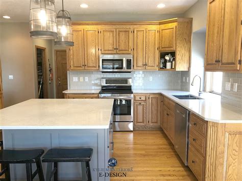 kitchen wall color yellow oak cabinets stainless steel|laminate countertops with oak cabinets.